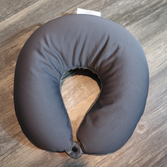 Cloudz Dual Comfort Microbead Travel Neck Pillow Grey - Picture 2 of 2